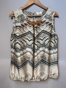 Wallis Petite Abstract Geometric Sleeveless Top - Size 16 - 100% Polyester - VGC - Picture 1 of 9