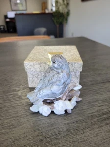 Small Vintage Bisque Porcelain Grey Bird Figurine A702 Little Shanghai Carmel CA - Picture 1 of 24