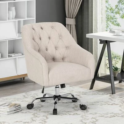 Uriel Tufted Home Office Chair with Swivel Base - Image 1 of 4