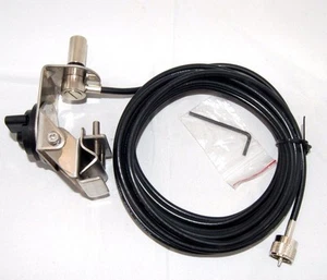 Cable de montaje de canalón de alta resistencia de acero inoxidable de 3/8 CB aéreo de 4 m PL259 - Imagen 1 de 5