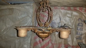 Vintage Light Fixture-1920s Chandelier by Lincoln-Gothic-Art Deco-Parts-Repair - Picture 1 of 1