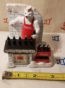 Coca Cola Polar Bear Mini Clock 2003 Vintage New - Picture 1 of 9