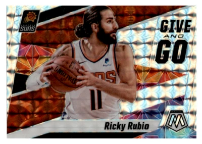 2019 Panini Mosaic #12 Ricky Rubio Give and Go Mosaic Green   Phoenix Suns - Image 1 of 2