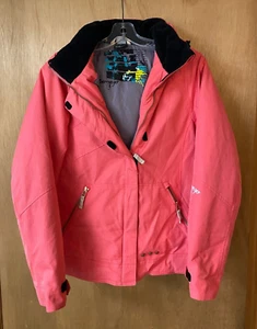 Obermeyer Ski Snowboard Jacket Youth Girl's Salmon Insulated Hooded - Sz 16 (XL) - Picture 1 of 2