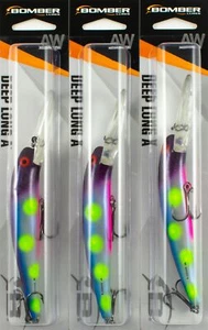 (LOT OF 3) BOMBER DEEP LONG A 4.5" 3/4OZ B25A452 NORTHERN LIGHTS J1226 - Picture 1 of 3