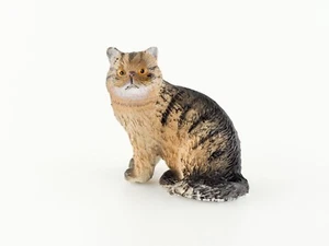 Dollhouse Miniature Fairy Garden Cat / Kitten - Brown Persian 3.5cm - Picture 1 of 2
