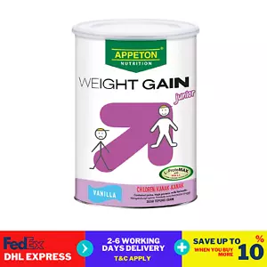 1 x APPETON Weight Gain Junior 450g Vanilla With L-ProteMAX Express Shipping - Picture 1 of 5