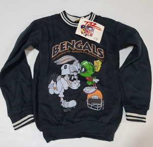 NEW Vintage 1993 Taz NFL Cincinnati Bengals Bugs Bunny Sweatshirt Boys Small