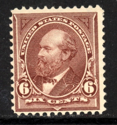 SCOTT 271 1895 6 CENT GARFIELD REGULAR ISSUE MH OG F-VF CAT $70! - Image 1 of 2