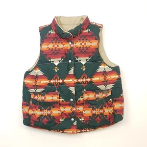 Chaleco Ralph Lauren Navajo Grande Mujer Azteca Suroeste Reversible Calentador Corporal - Imagen 1 de 21