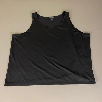 Camiseta sin mangas Maggie Barnes talla grande 4X negra sin mangas tejida elástica informal Foto 1 de 4