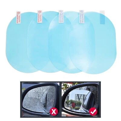 4-Pack HD PET Nano Anti-Fog Anti-Glare Car Rear View Mirror Protective Film Set - Image 1 of 4