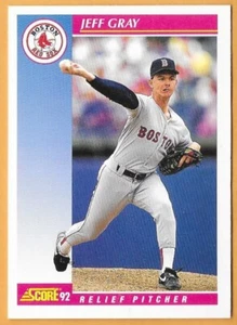 JEFF GRAY BOSTON RED SOX #187 - SCORE NM-MT 1992 - Picture 1 of 2
