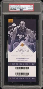 Kobe Bryant Final Season LA Lakers Full Ticket 02/02/16 vs. Timberwolves - PSA - Picture 1 of 3