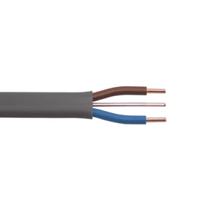 2.5mm TWIN + EARTH CABLE LIGHTING SOCKET WIRE WIRING GREY 1 2 5 10 15 25 50 100 - Picture 1 of 1