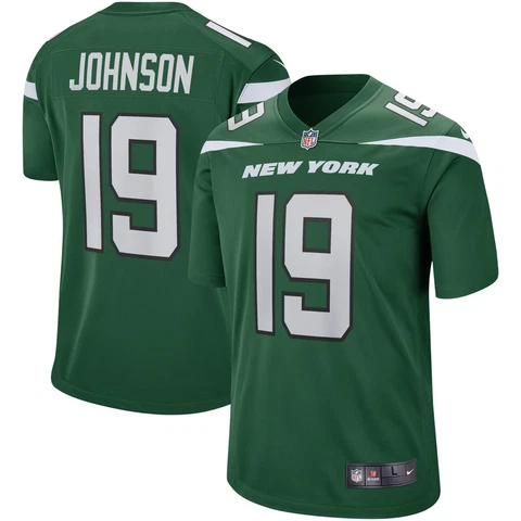 New York Jets Keyshawn Johnson #19 Nike Green Official NFL Retired Game Jersey Cover