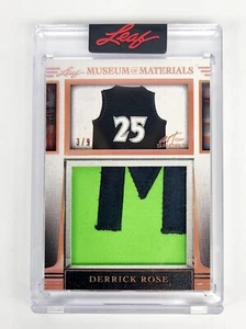 MINT #/9 GAME USED LETTER PATCH JUMBO DERRICK ROSE 2023 LEAF ART OF SPORT NBA SP - Picture 1 of 2