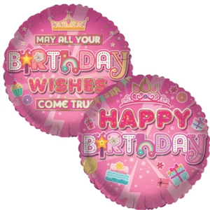 Happy Birthday Wish Come True 18" Folienballon Geburtstag Party Deko - Bild 1 von 1