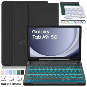 Beleuchtete Tastatur mit Hülle Maus Für Samsung Tab A9 Plus 11" X210 X216 X218 - Bild 1 von 52