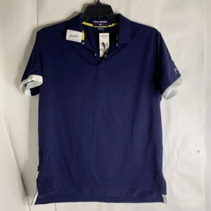 Polo Ralph Lauren Shirt Men's L Blue Solid Short Sleeve Team Sports New - Picture 1 of 8
