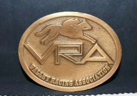 1970's Horse Race VRA Valley Racing Association Belt Buckle Cover
