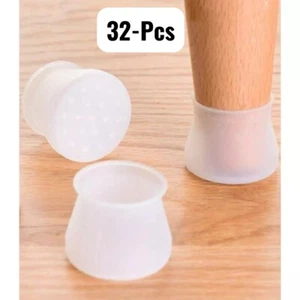 32pcs Silicone Chair Leg Caps Feet Cover Pads Furniture Table Floor Protectors - Picture 1 of 4