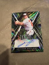 2023 Leaf Exotic Peacock Jackson Holliday Auto Autograph RC /8 ORIOLES
