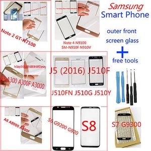 For Samsung A3 A5 A8 C5 E5 Note 4 J5 2015 2016 Outer Front Screen Glass Lens OCA - Zdjęcie 1 z 15