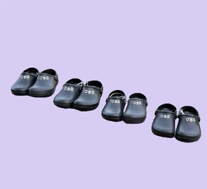New Skechers Bobs Black Croc Shoes Boys/girls Youth - Picture 1 of 2