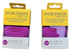 2x Bioblender By Ecotools - Biodegradable Facial Cleansing Mitts - (2 Packs) New