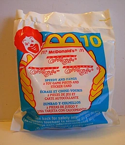 McDonalds Happy Meal 2000 Monster Crazy Bones Speedy & Fangs + Sticker Card #10 - Picture 1 of 2
