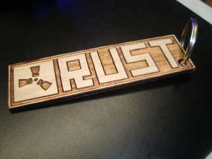 Wooden RUST Keyring - Facepunch, gift, gamer, PC, gaming, game - Picture 1 of 1