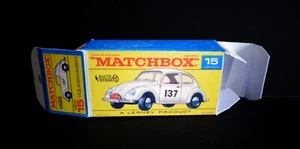 Matchbox Lesney No.15 Volkswagen Beetle 1500 Saloon F type Reproduction Box only - Picture 1 of 4