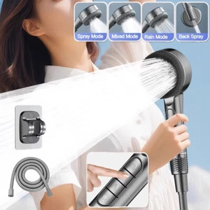 High Pressure Filtered Shower Head with Hose Bracket 4 Modes RV Camper Sprinkler - Picture 1 of 10