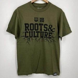 Hawaii's Finest T-Shirt Mens Size M Olive Green Roots And Culture Logo Crew Neck - Picture 1 of 10