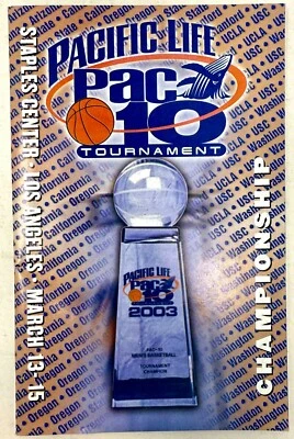 New March 15, 2003 PAC 10 Men's Basketball Championship Tournament Program Ducks - Image 1 of 3