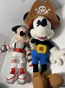 Mickey Mouse Pirates of the Caribbean Plush 12”/ Sword Disney Parks Plus 1 Free - Picture 1 of 9