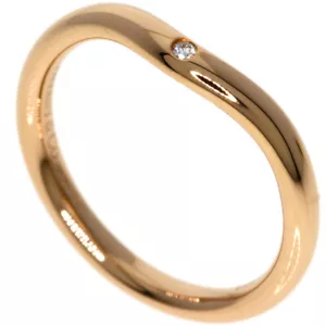 TIFFANY&Co. Anillo Banda Curvada Diamante Oro Rosa K18 - Imagen 1 de 8