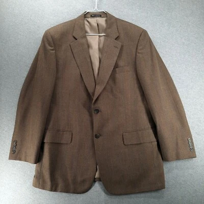 Casaco esportivo masculino lacrosse 44R marrom lã penteada jaqueta - Imagem 1 de 4