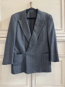 Ermenegildo Zegna weicher Herren Anzug dunkelgrau gestreift Sakko 42” Hose 32x30” LESEN - Bild 1 von 13