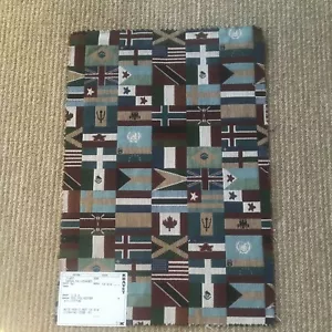 Tapestry Fabric. Flags of the world Theme. 17x12 - Picture 1 of 7