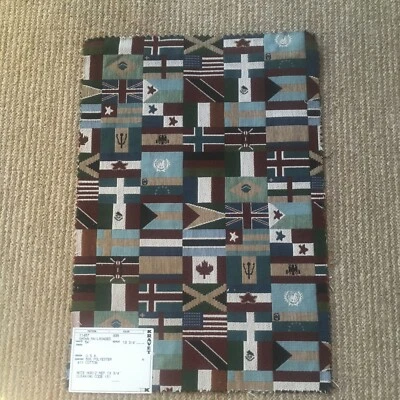 Tapestry Fabric. Flags of the world Theme. 17x12 - Image 1 of 4
