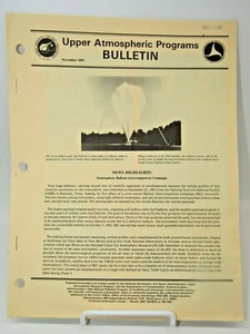 Bollettino Programmi Atmosferici Superiori Pubblicazione NASA Vintage Nov.1982 Stratosphe - Foto 1 di 6