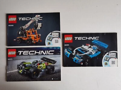 3 MANUALI D'ISTRUZIONE LEGO TECHNIC 42072, 42088, 42091 - Immagine 1 di 2