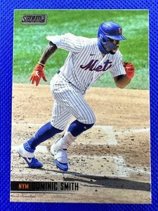 2021 #13 Dominic Smith Topps Stadium Club Baseball Black Foil New York Mets