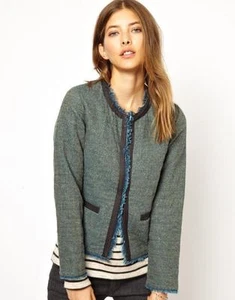 Chaqueta de batería MiH Jeans índigo espiga mezcla de algodón verde azul negro NUEVO - Imagen 1 de 24