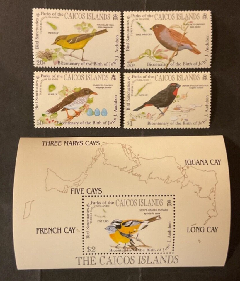 Estampillas de las Islas Turcas y Caicos Scott #60-64 nunca articuladas Foto 1 de 1