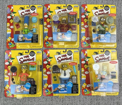 Simpsons World of Springfield Interactive Figures Series 10 Set of 6 2002 Cover