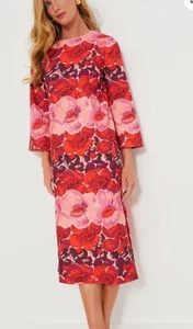 Neu mit Etikett Biesen XS rot Mohn Streifen Hutton Kleid Brunch Party Hochzeit Gast GEFÜTTERT - Bild 1 von 20