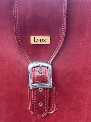 Rare LYNX VTG  Genuine Leather Suitcase Briefcase Travel Luggage LARGE W/WHEELS - Image 1 of 4